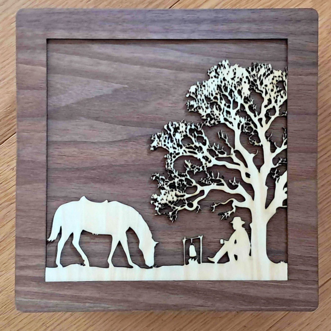Holzkästchen quadratisch mit Deckel – Foto 2